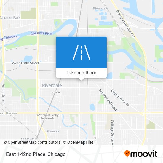 East 142nd Place map