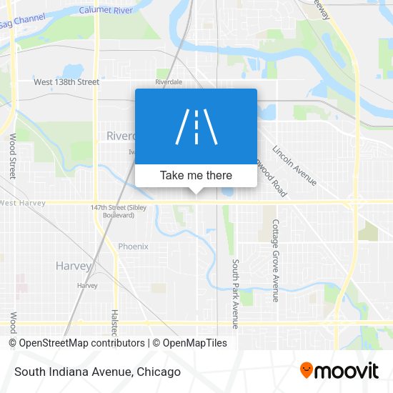 Mapa de South Indiana Avenue