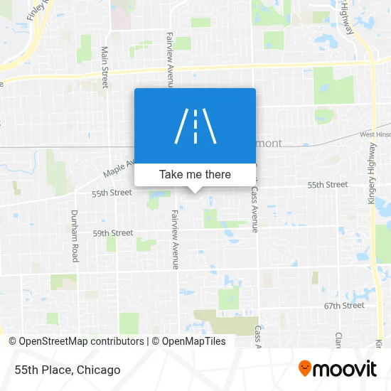 55th Place map