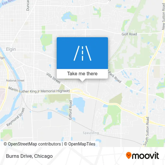 Burns Drive map