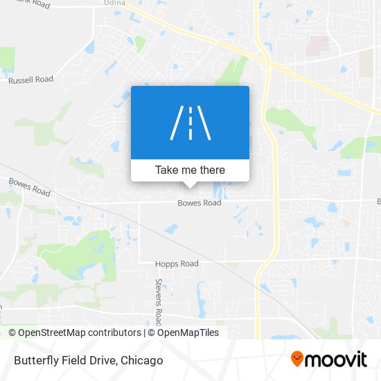 Butterfly Field Drive map