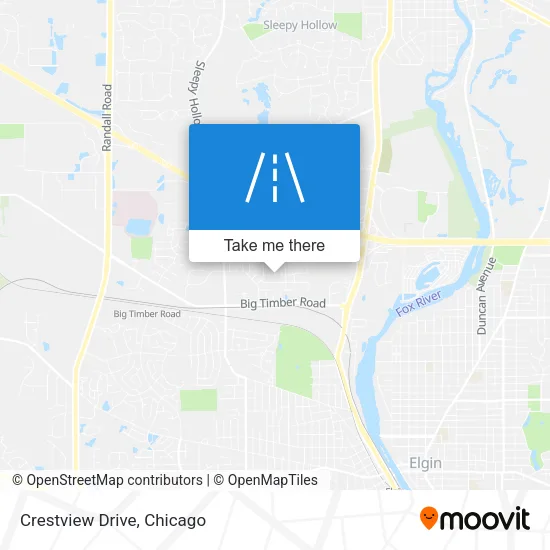 Crestview Drive map