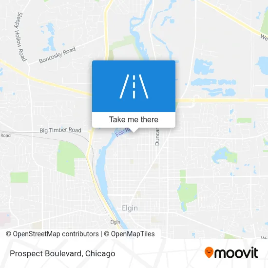 Prospect Boulevard map