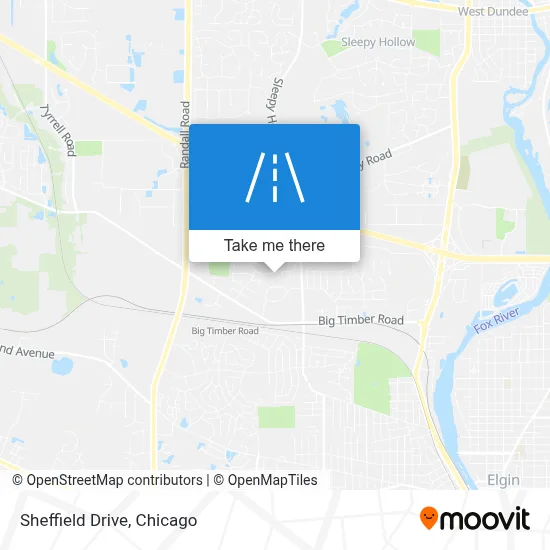 Sheffield Drive map