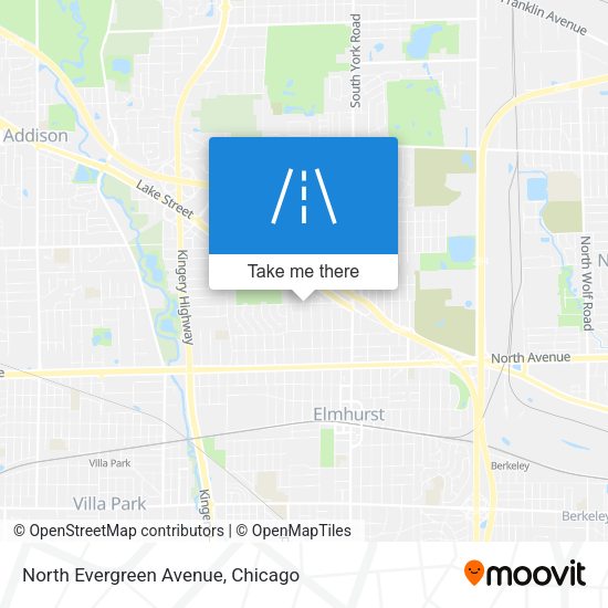 North Evergreen Avenue map