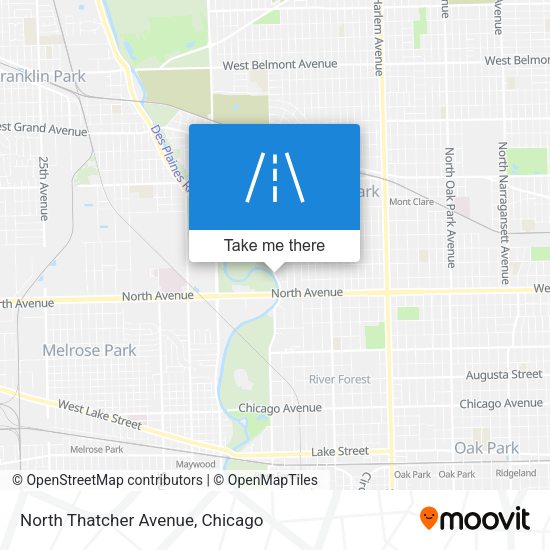 North Thatcher Avenue map