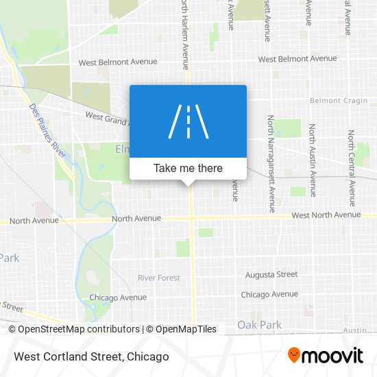 West Cortland Street map