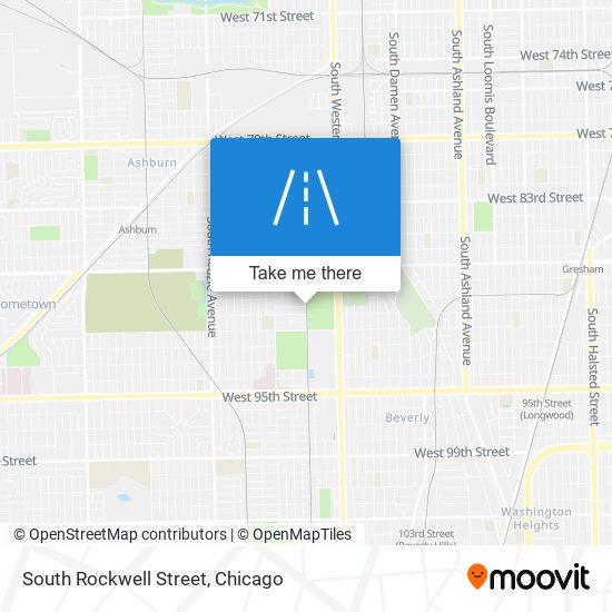 South Rockwell Street map