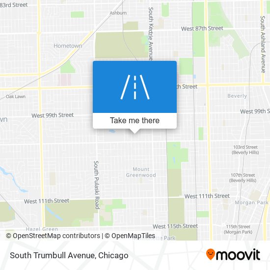 South Trumbull Avenue map