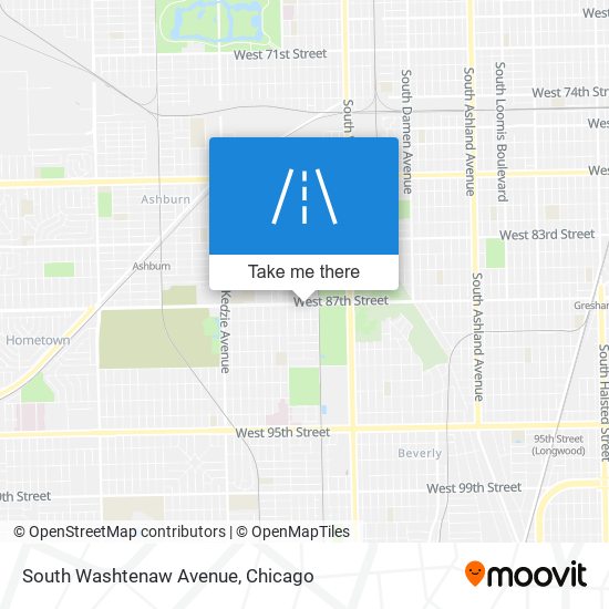 South Washtenaw Avenue map