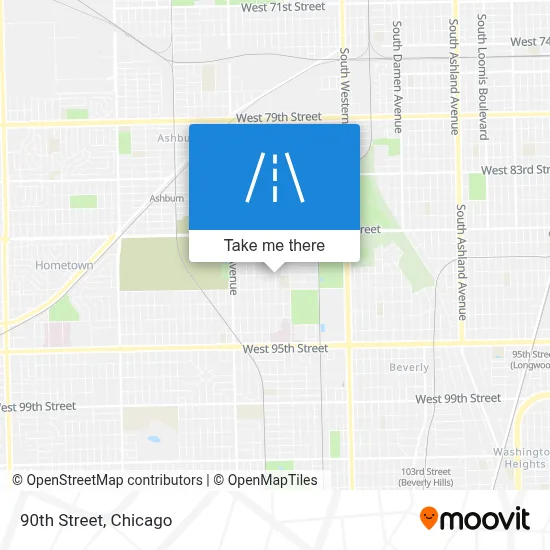 90th Street map