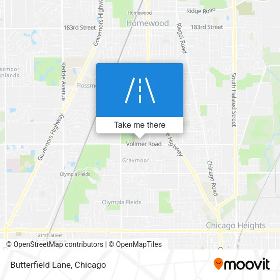 Butterfield Lane map