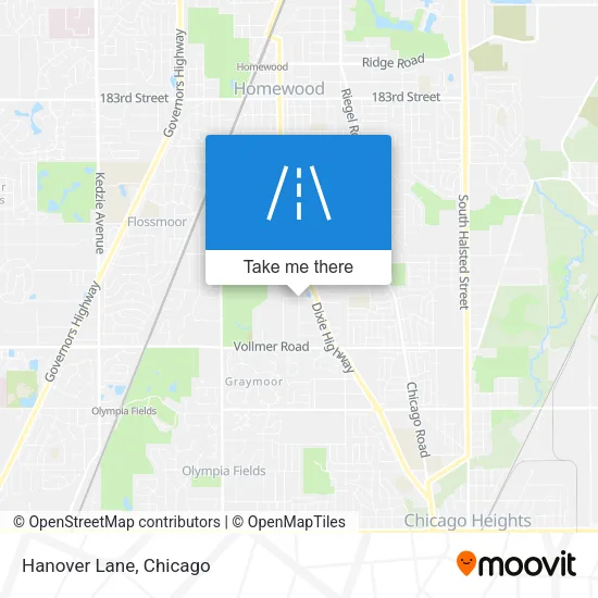 Hanover Lane map