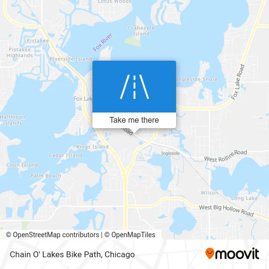 Chain O' Lakes Bike Path map