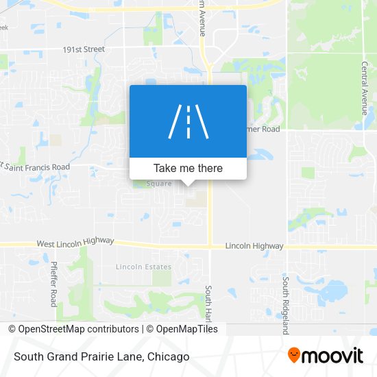 South Grand Prairie Lane map