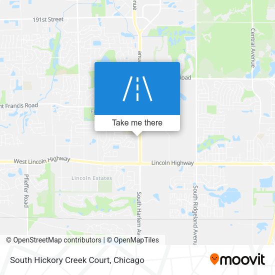 South Hickory Creek Court map