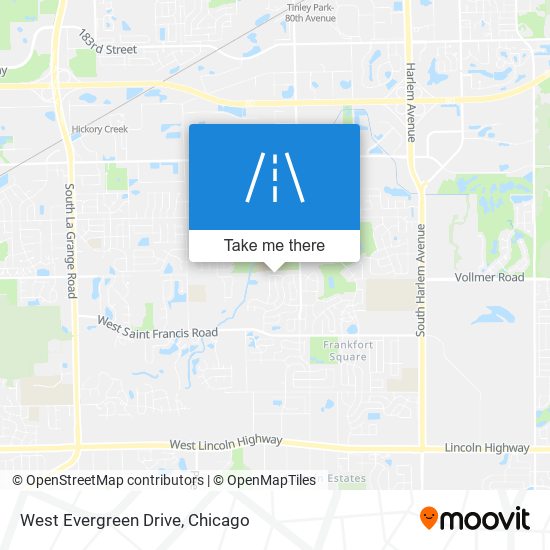 West Evergreen Drive map