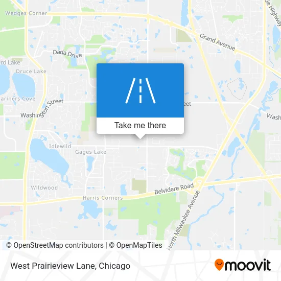 West Prairieview Lane map