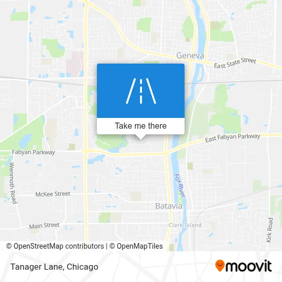 Tanager Lane map
