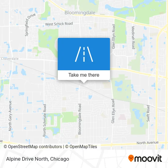 Alpine Drive North map