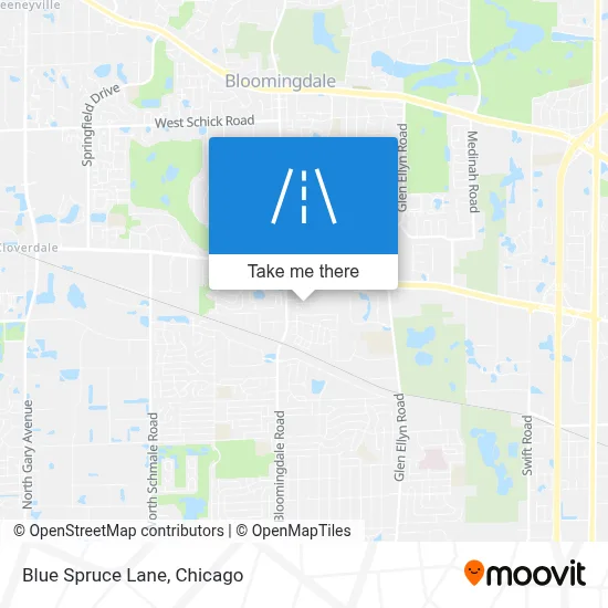 Blue Spruce Lane map