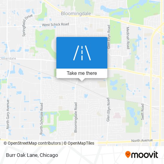 Burr Oak Lane map