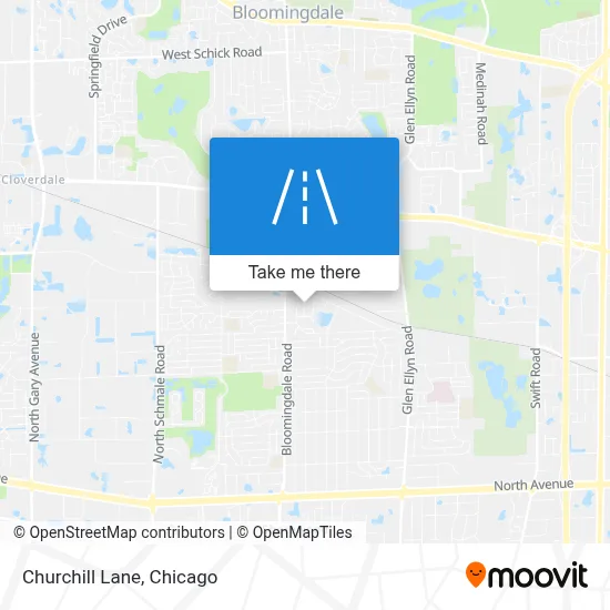 Churchill Lane map