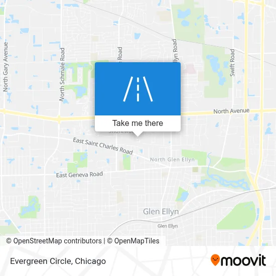 Evergreen Circle map