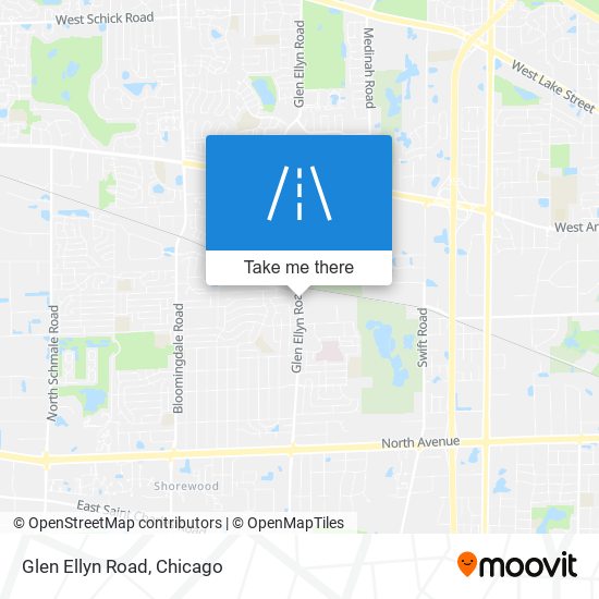 Glen Ellyn Road map