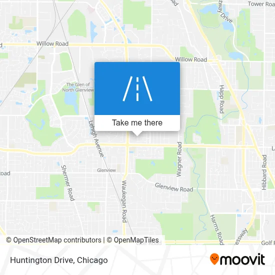 Huntington Drive map