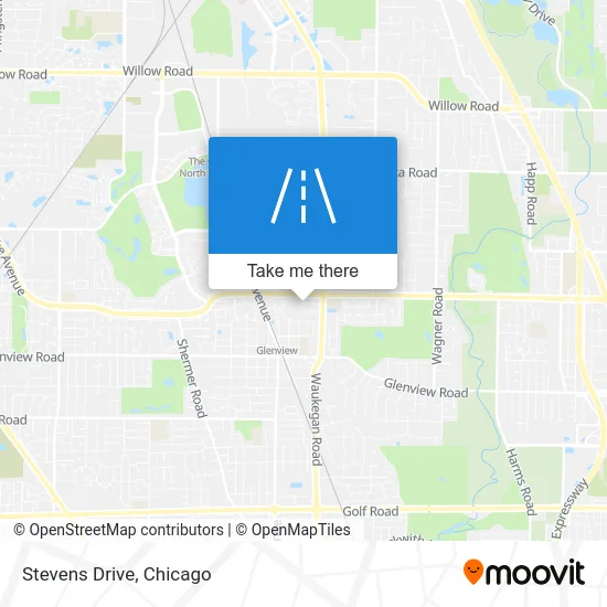 Stevens Drive map