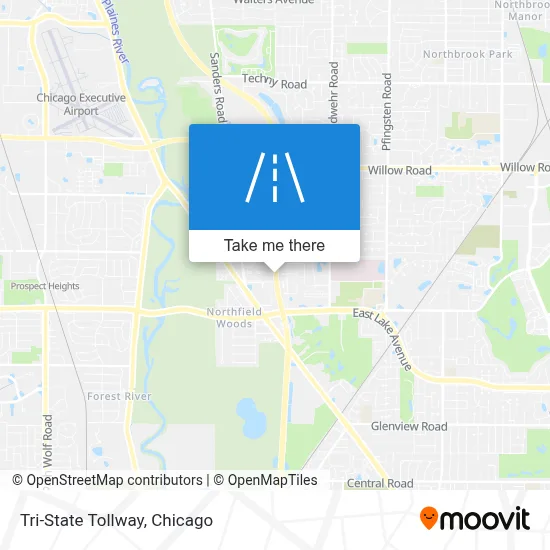 Tri-State Tollway map