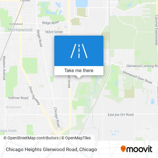 Chicago Heights Glenwood Road map