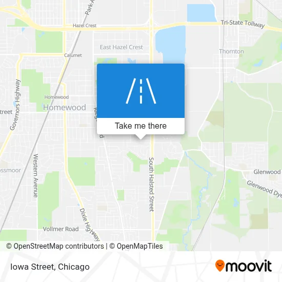 Iowa Street map