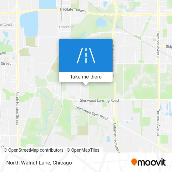 North Walnut Lane map
