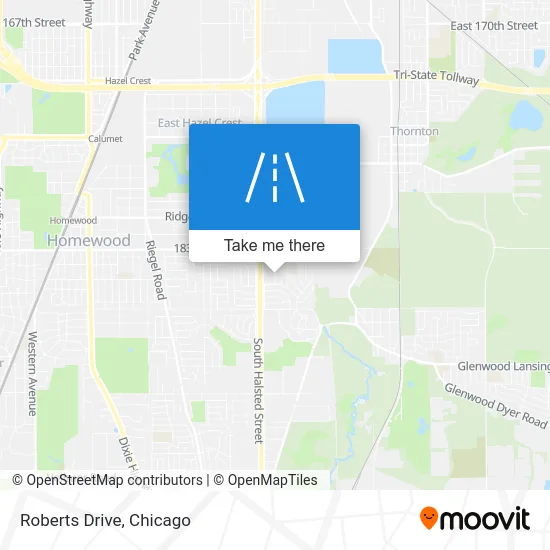 Roberts Drive map