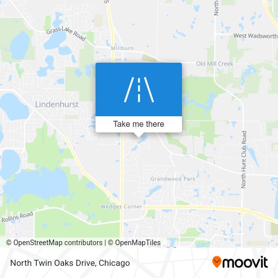 North Twin Oaks Drive map