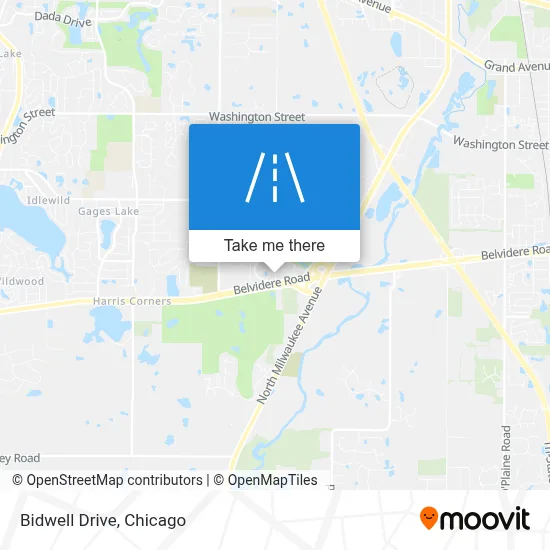 Bidwell Drive map