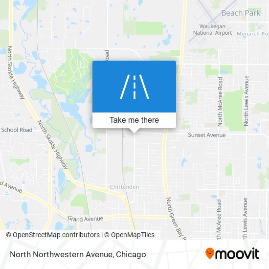 North Northwestern Avenue map