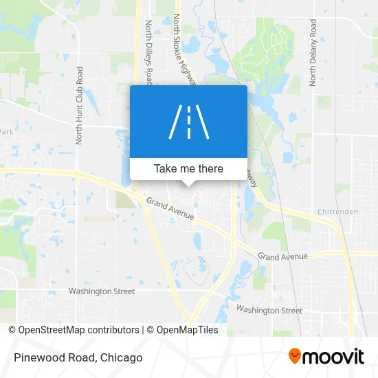 Pinewood Road map