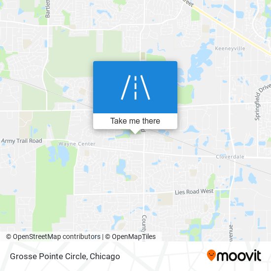 Mapa de Grosse Pointe Circle