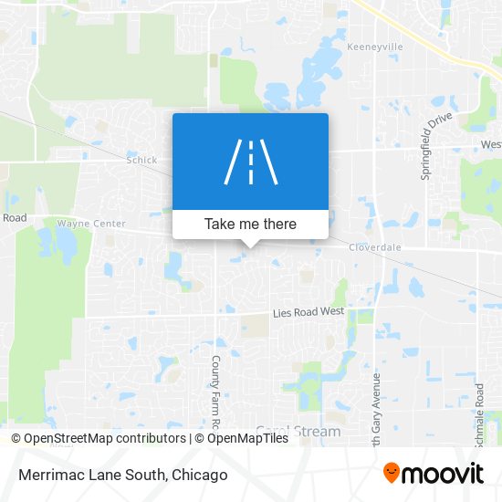 Merrimac Lane South map