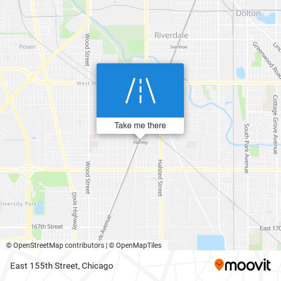 East 155th Street map