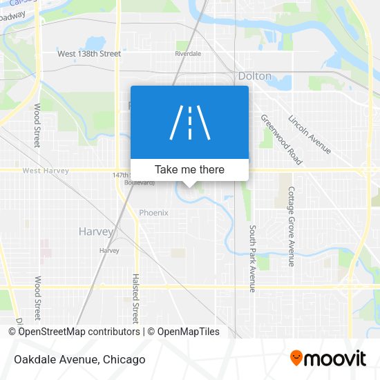 Mapa de Oakdale Avenue