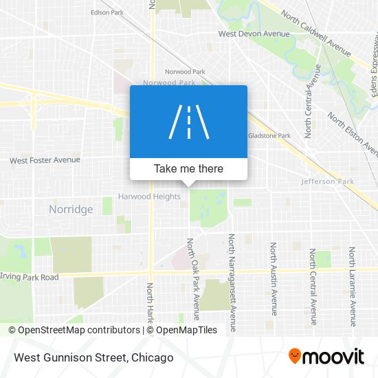 West Gunnison Street map