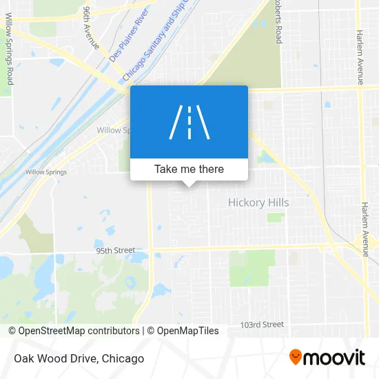 Oak Wood Drive map