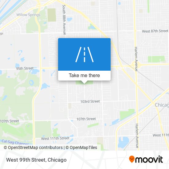 West 99th Street map