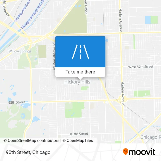 90th Street map