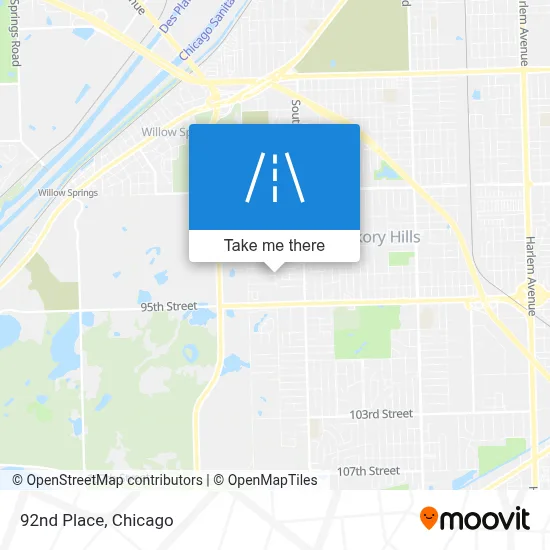 92nd Place map