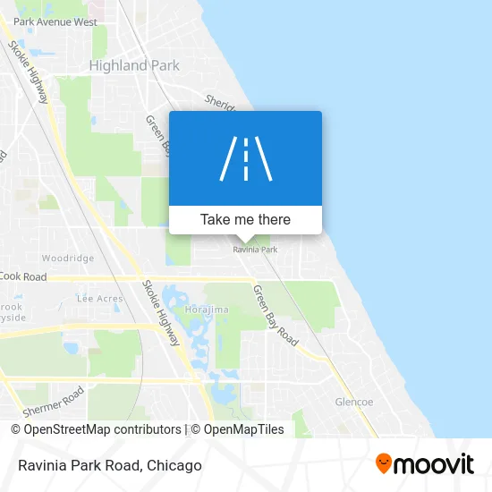Ravinia Park Road map